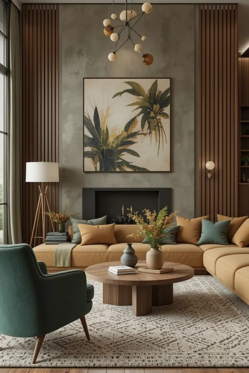 decorative wall ideas for living room with limewash paint