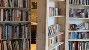 a bookshelf hidden door