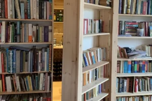 a bookshelf hidden door