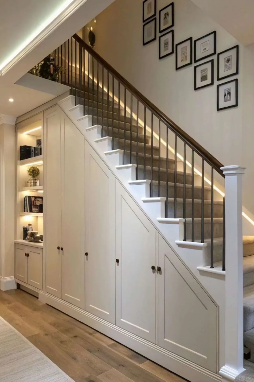 a under-stairs hidden door