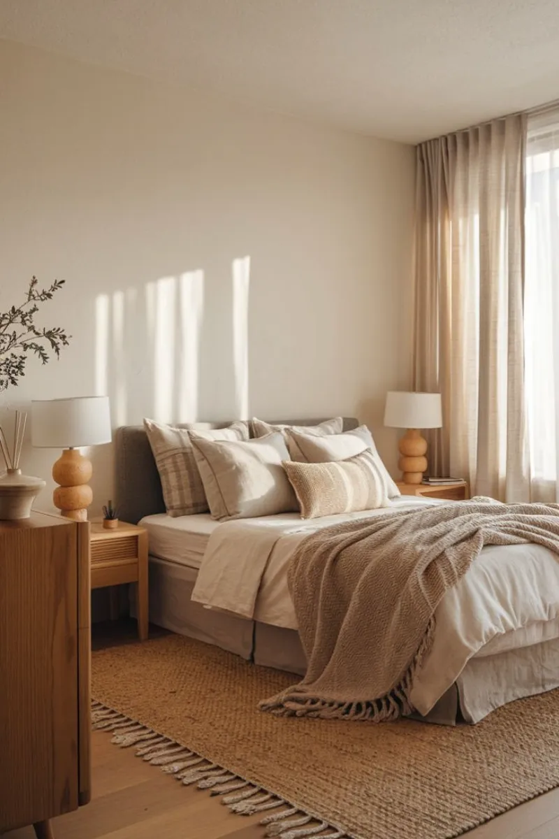 Where to Place Your Bed in Bedroom? Feng Shui Bedroom Layout Explained 7 a feng shui living room in beige with light color furnitures