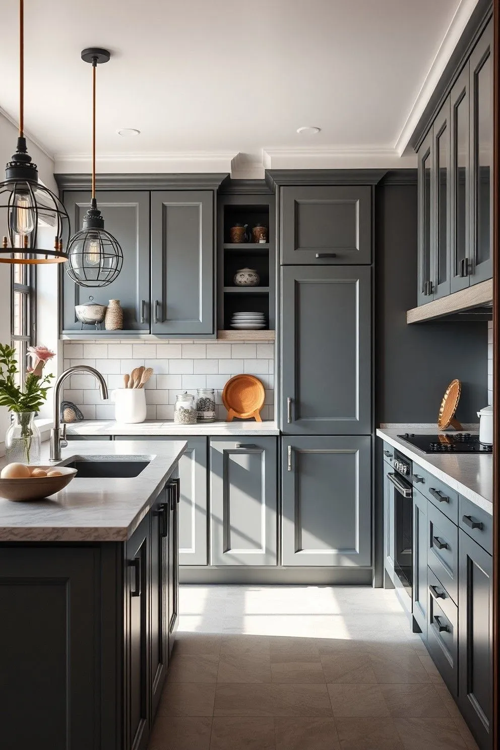 A Step-by-Step Guide on How to Paint Kitchen Cabinets 2 a kitchen with new cabinets painted in gray