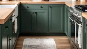 kitchen cabinets in sage green