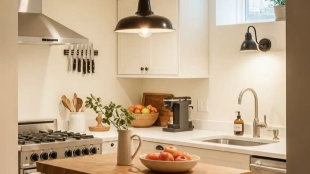 9 Small Basement Kitchen Ideas That Maximize Limited Space 4 a small basement kitchen with cabinet and open shelf