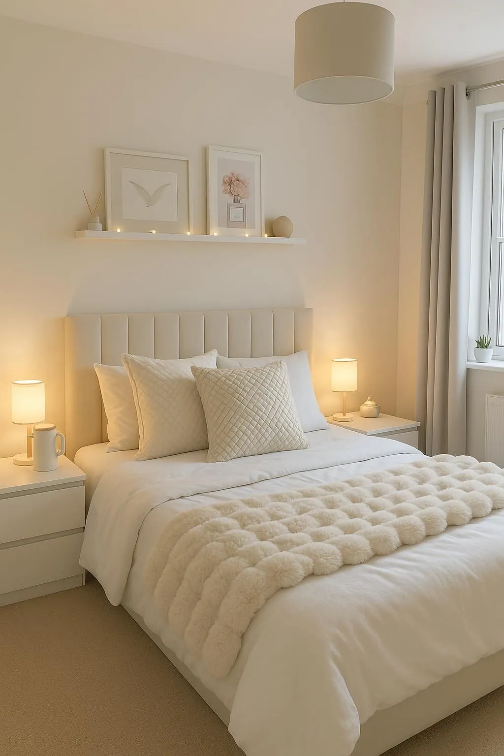 10 Modern White Bedroom Ideas for a Clean and Calm Look 2 a white bedroom with white paint wall