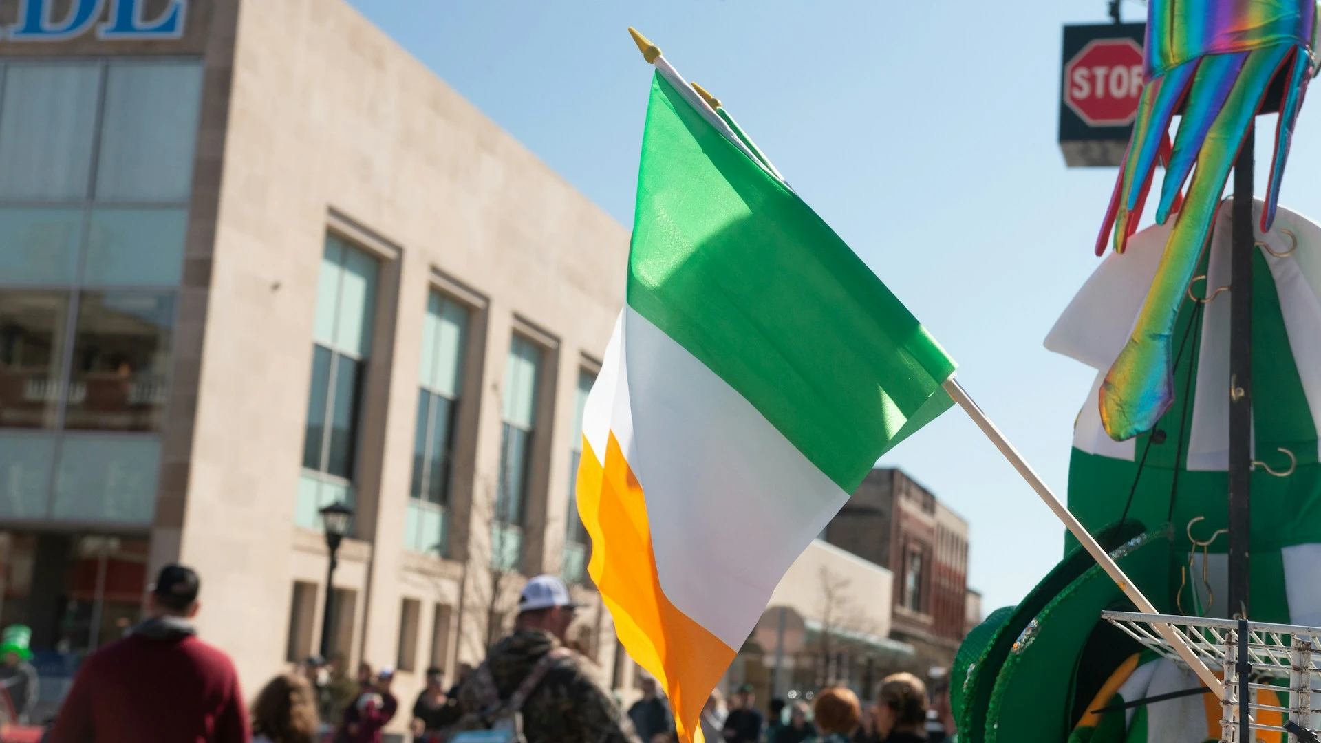 irish flag in festival