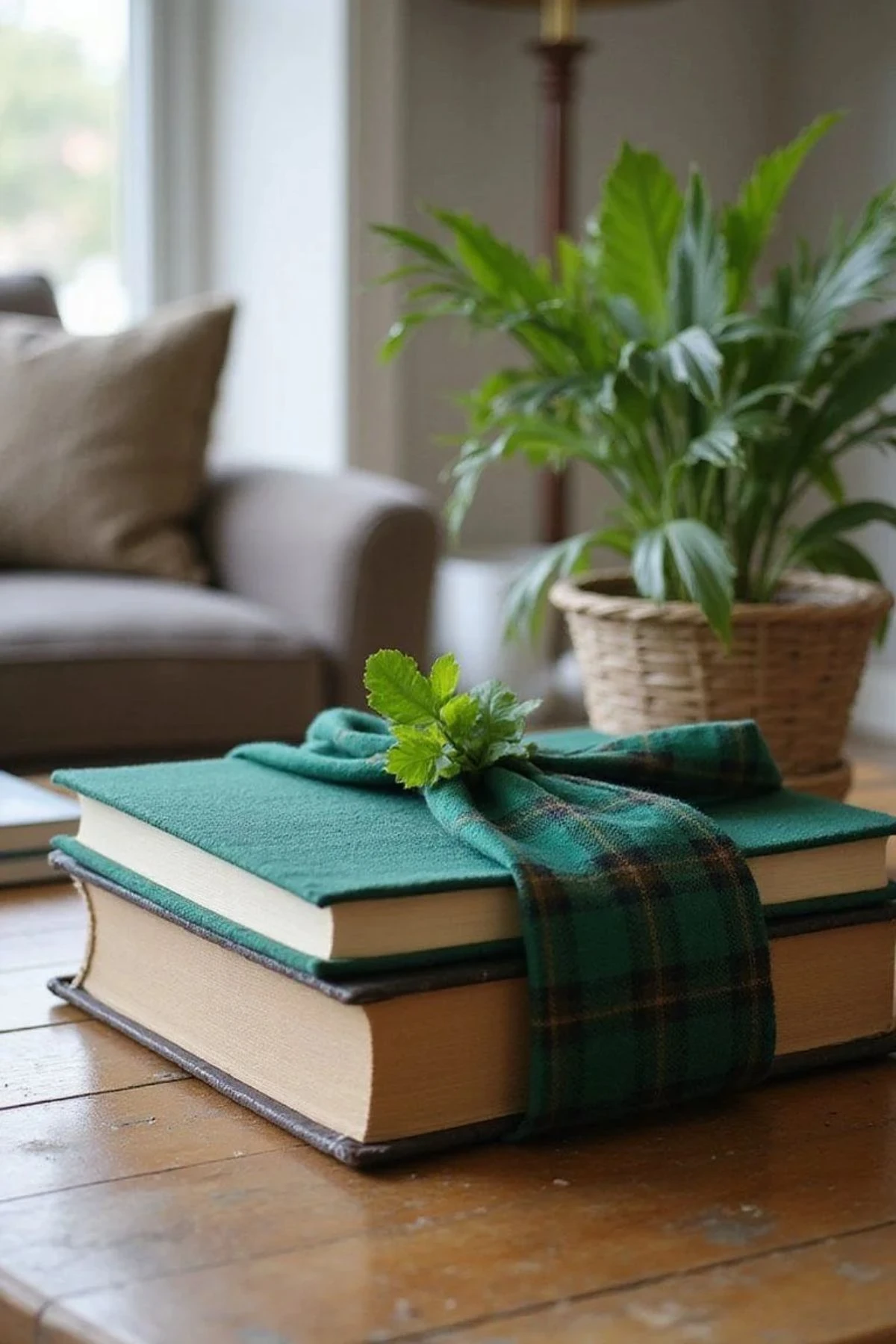 saint patrick's day gift book with ribbon