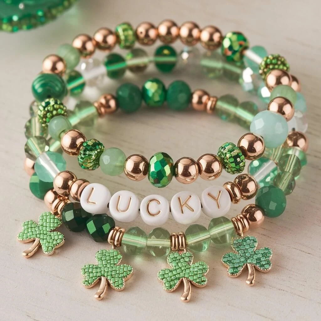 saint patrick's day gift shamrock bracelet