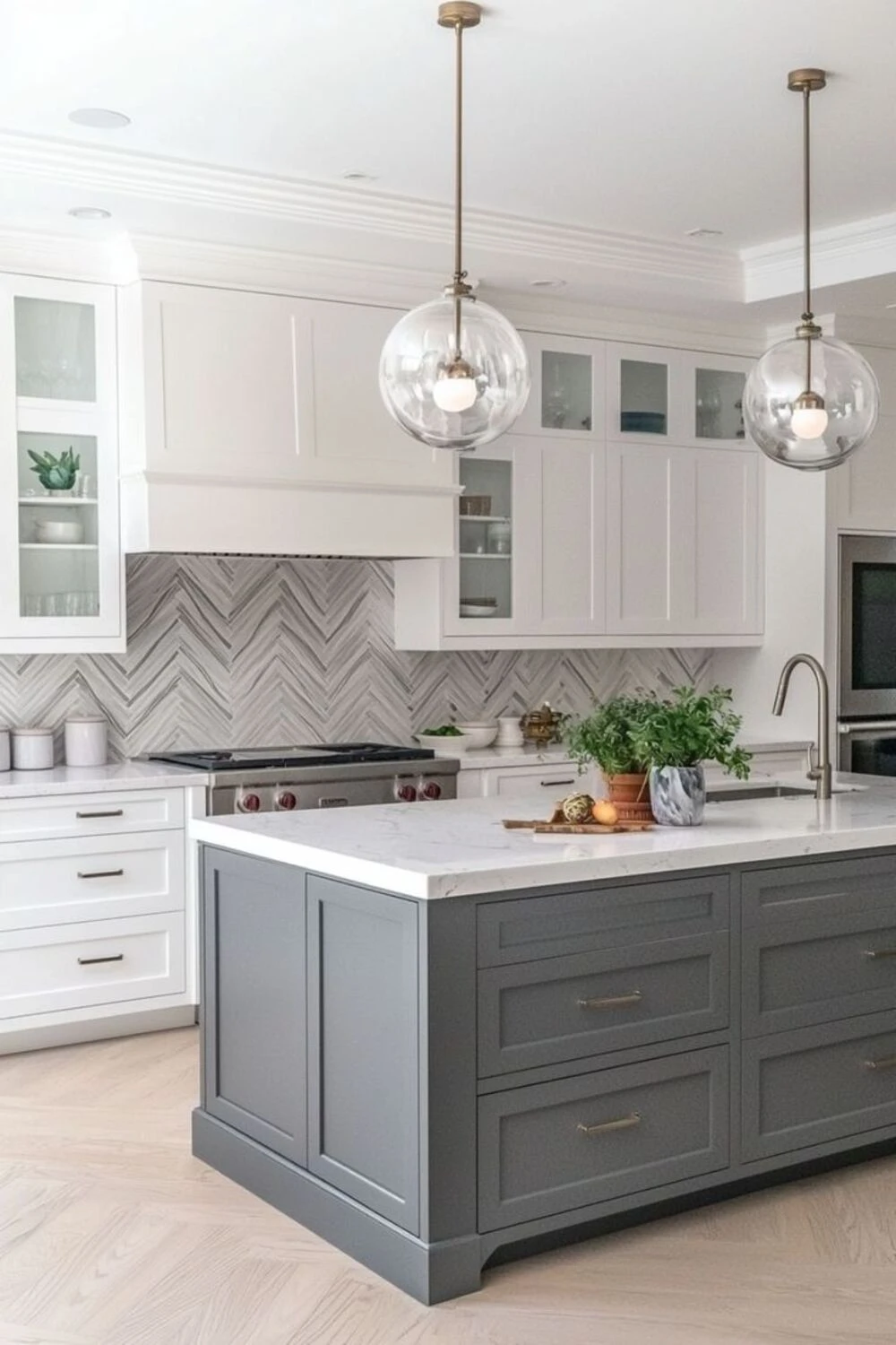 Light Grey Kitchen Inspiration: 10 Ideas for a Modern, Airy Space 9 a light grey kitchen with white cabinet and light grey island