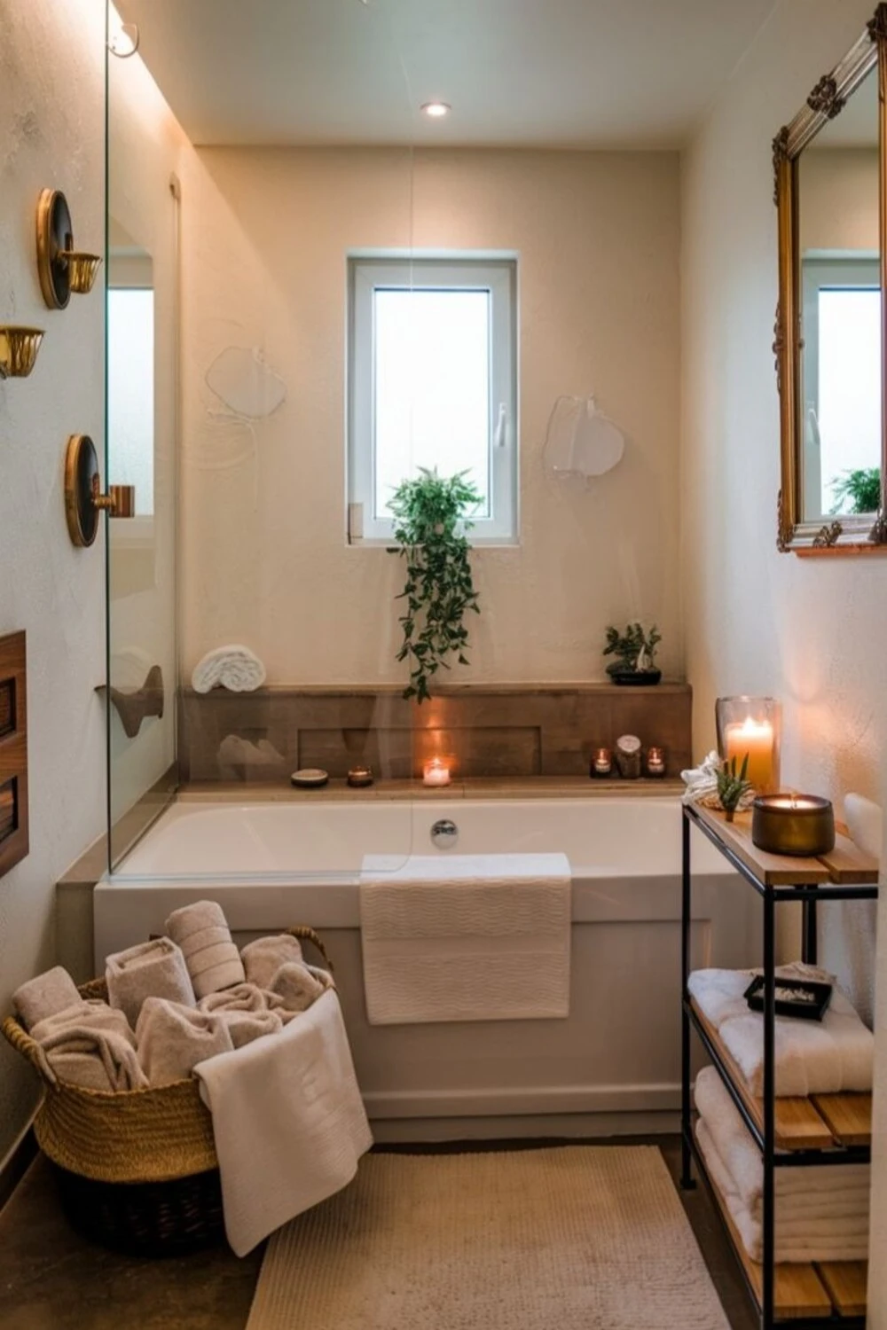 a cozy bathroom with scents