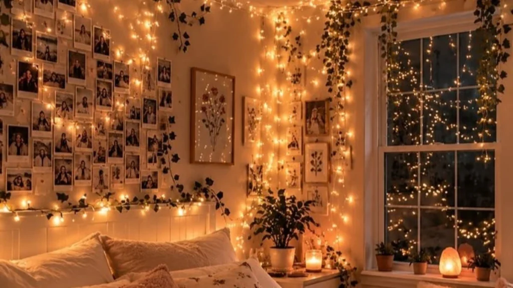 15 Bedroom Decor Ideas With Fairy Lights for a Cozy and Dreamy Space 3 bedroom ceiling with fairy lights