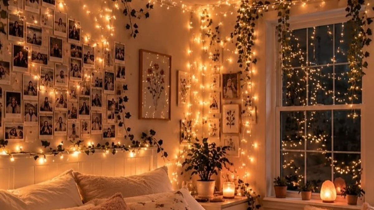 15 Bedroom Decor Ideas With Fairy Lights for a Cozy and Dreamy Space 1 bedroom ceiling with fairy lights
