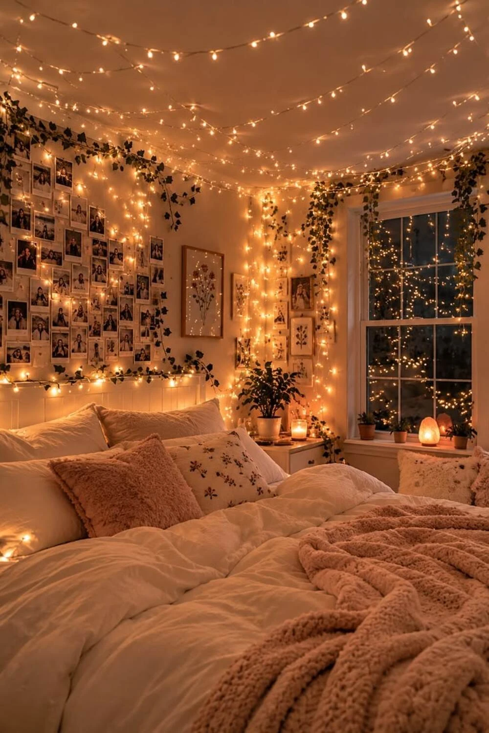 15 Bedroom Decor Ideas With Fairy Lights for a Cozy and Dreamy Space 14 bedroom ceiling with fairy lights