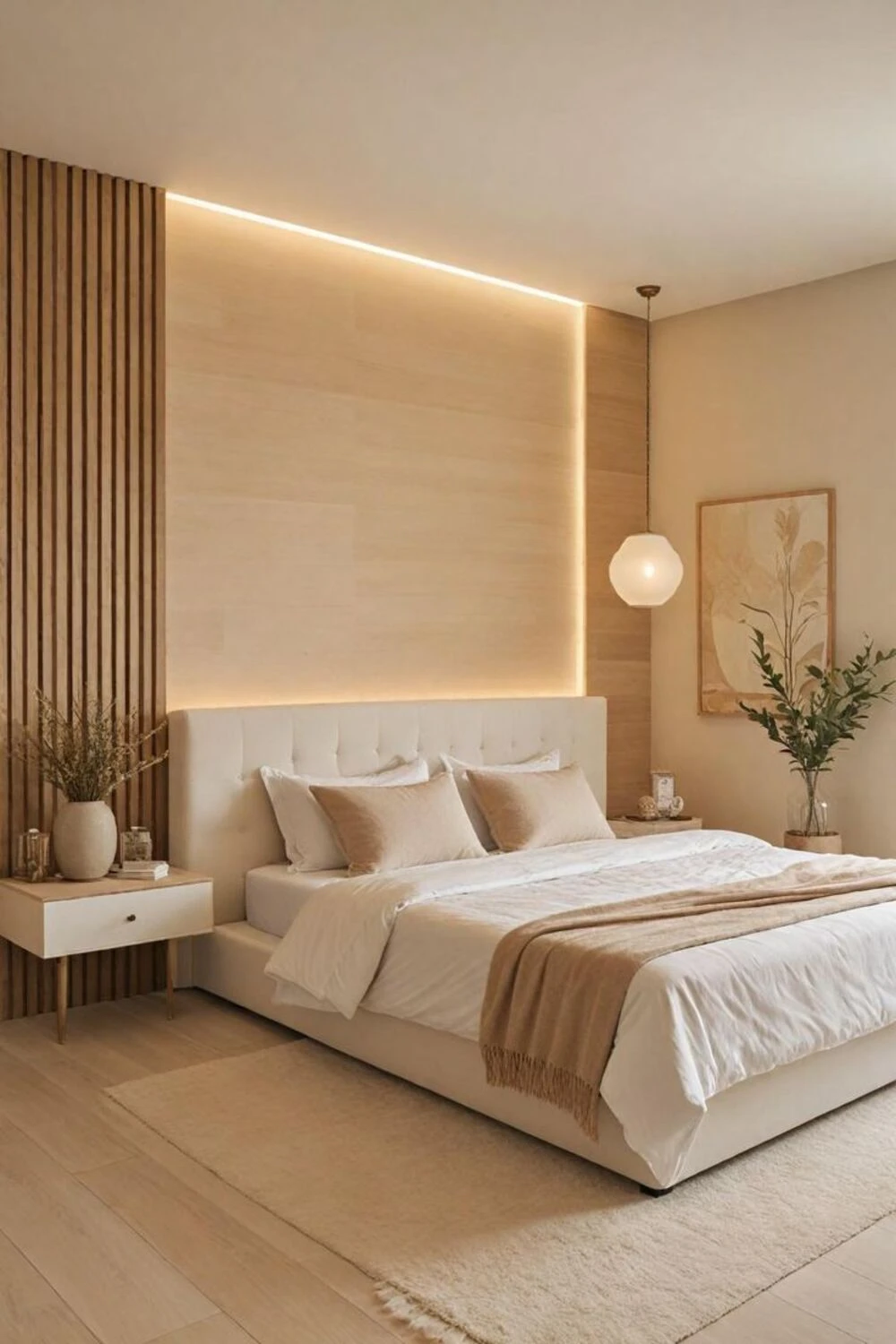 15 Modern Bedroom Lighting Ideas for a Stylish and Cozy Space 5 a modern bedroom with led strip light behind headboard