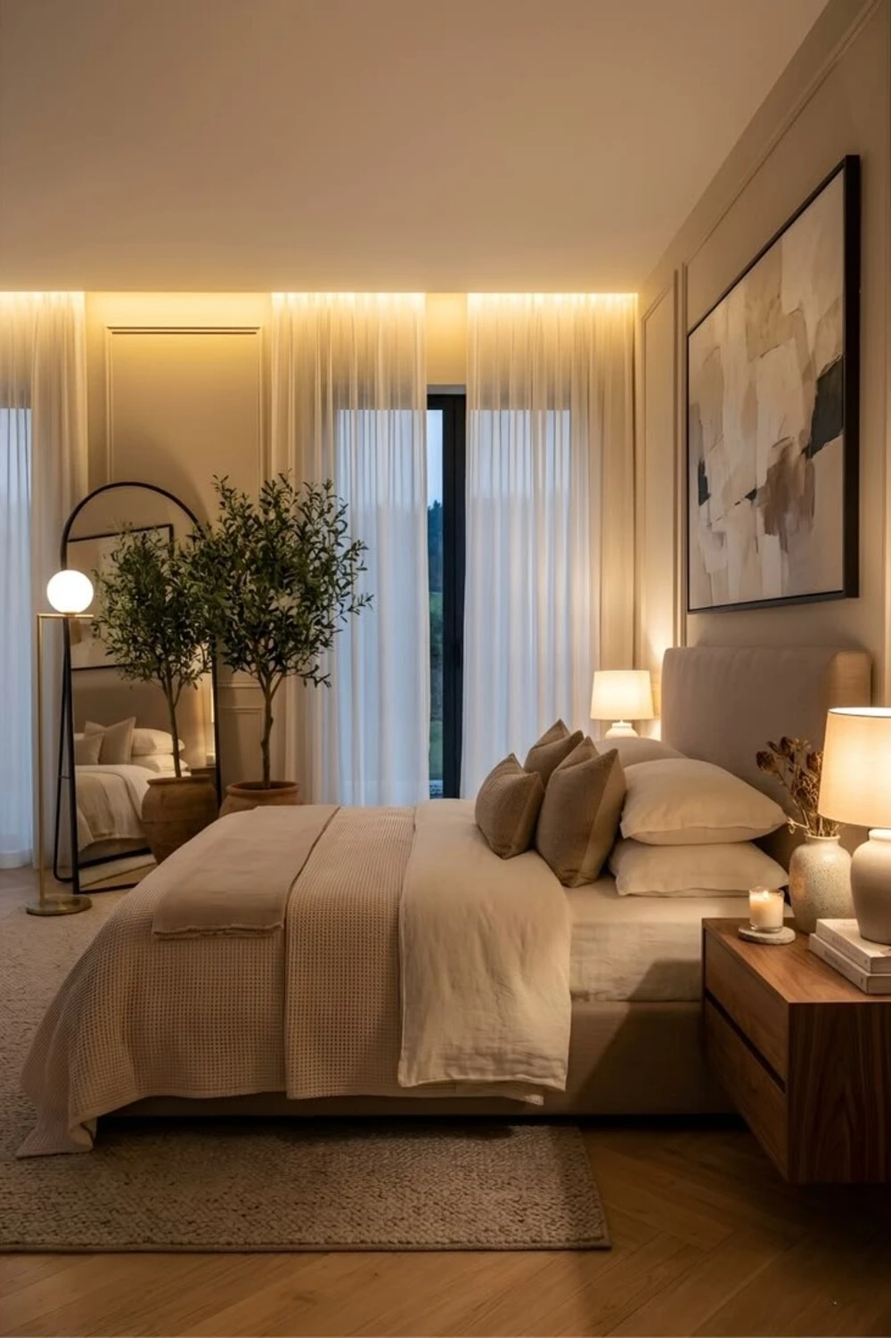 15 Modern Bedroom Lighting Ideas for a Stylish and Cozy Space 7 a modern bedroom with smart lighting
