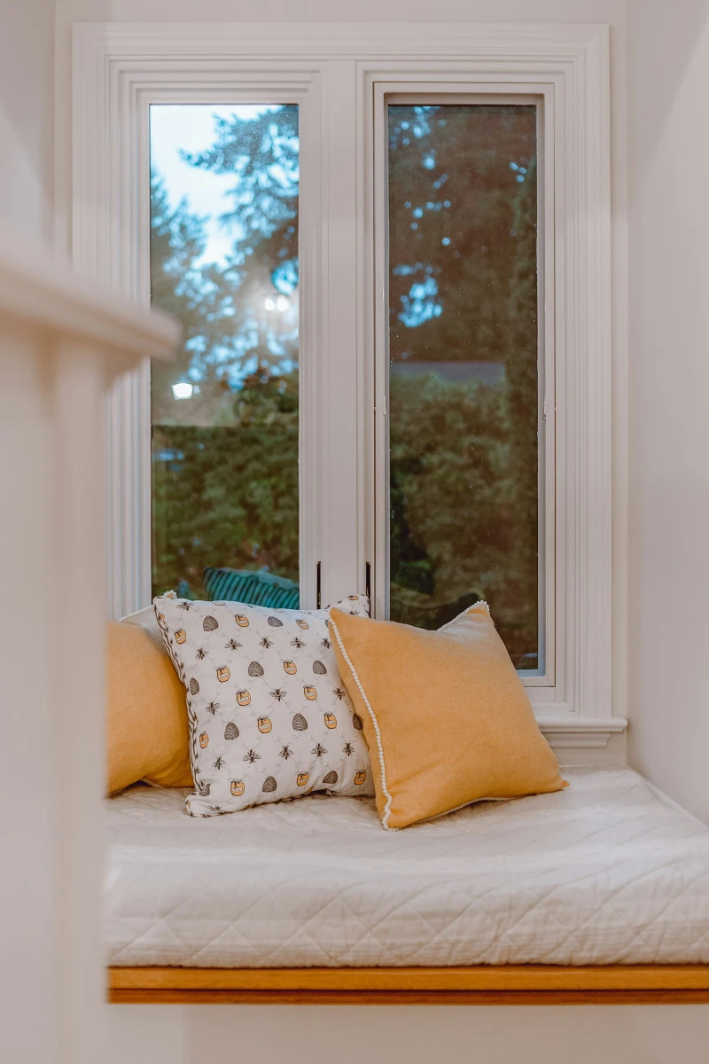 a window seat reading nook