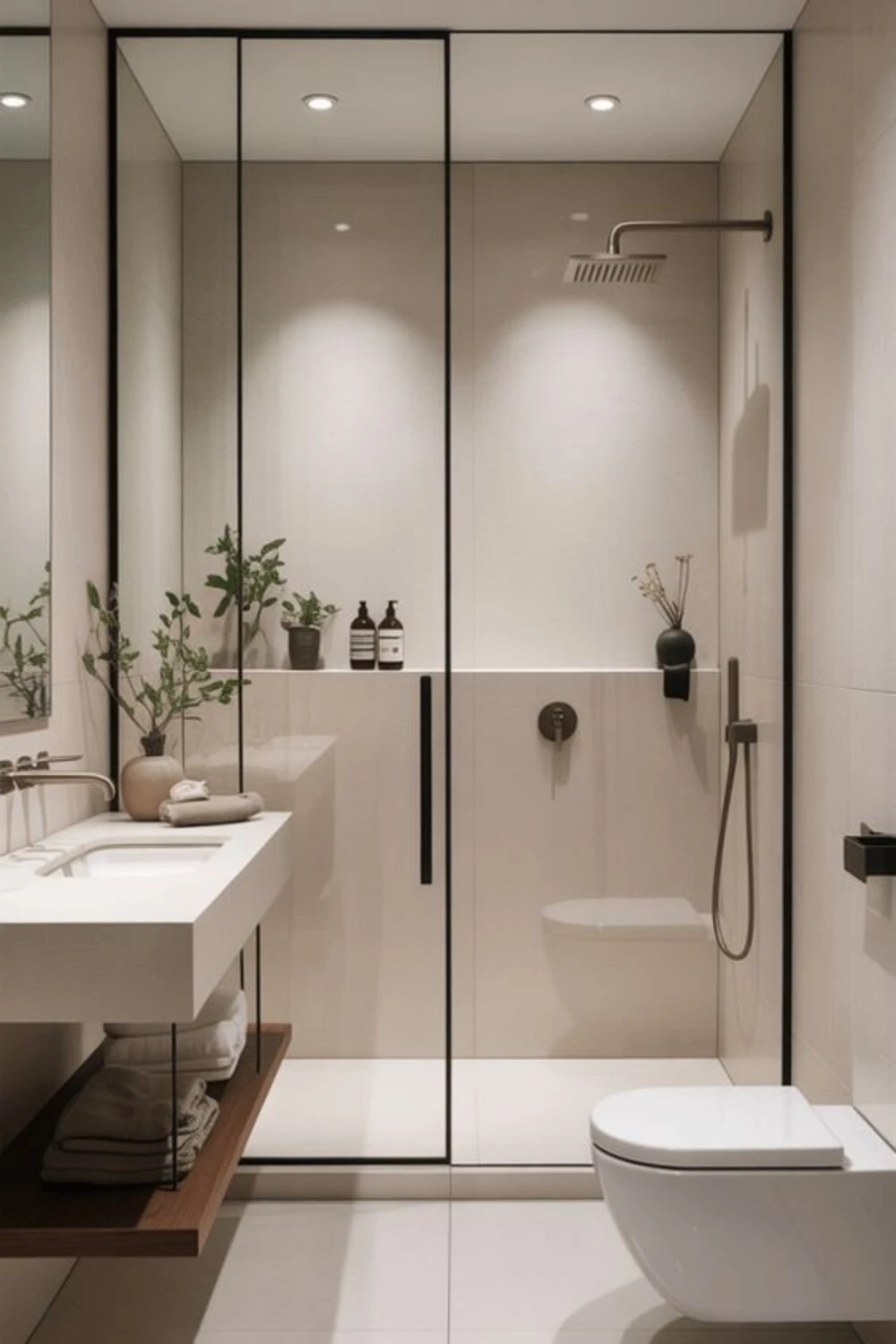 How to Design a Small Bathroom Shower: 12 Space-Saving Ideas 5 a small bathroom with sliding door shower