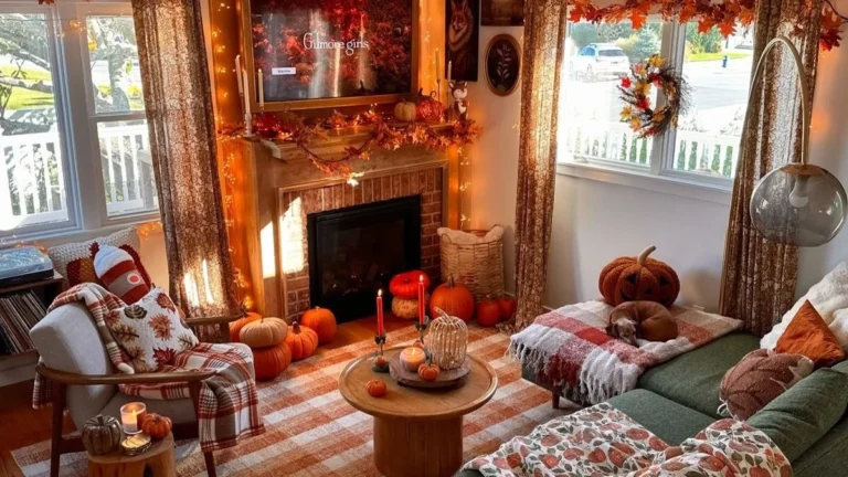 cozy halloween living room