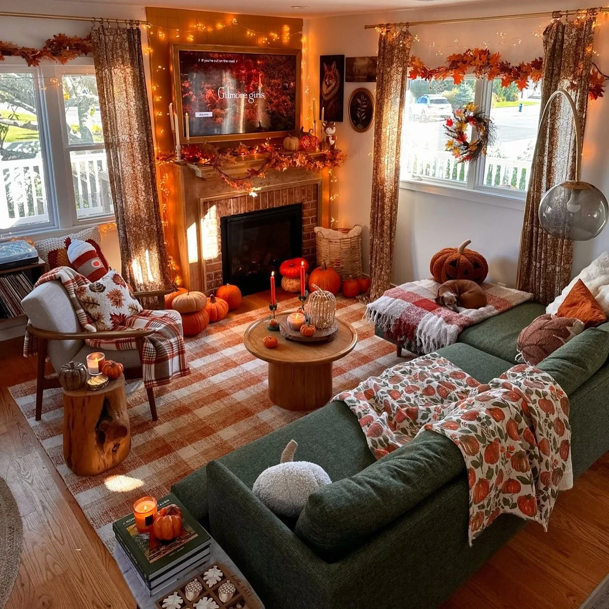 cozy halloween living room