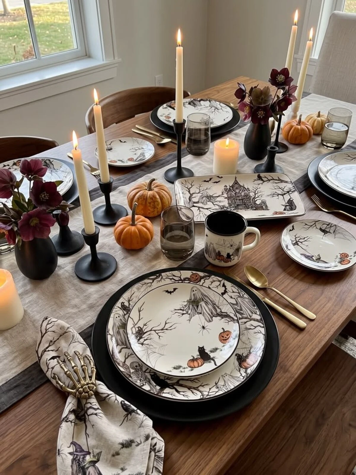 halloween spooky dining table