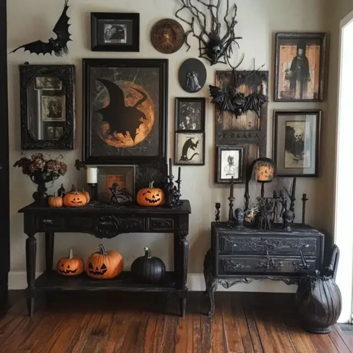 a haunted gallery wall